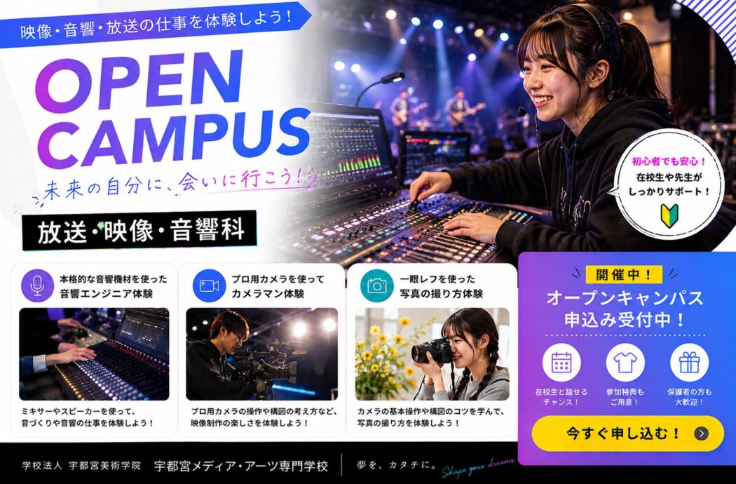 プロの機材に触れてみよう✨映像・音響の世界をリアル体験！
